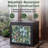 35 Gallon Black Decorative Print Resin Deck Box with Decorative Printed Panels