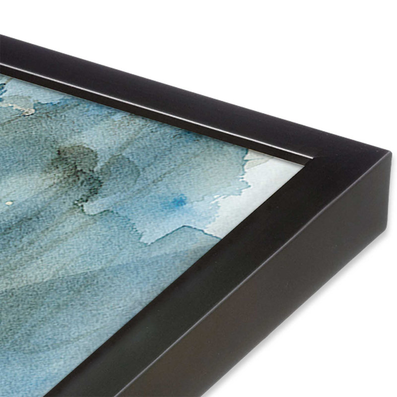Imprimé sérénité «Frozen Forest», H 12,25 po x l 15,25 po x P 1,25 po, Cadre simple en zinc patiné
