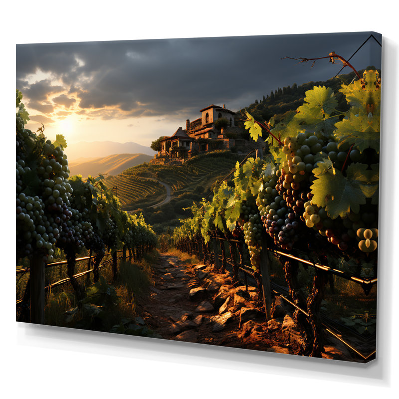 Vineyard Misty Meadows Cellars II, Toile tendue, H 34 po x l 44 po x P 1,5 po