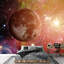 Papier peint mural rose, galaxie cosmique, fantaisie et science-fiction-93996585