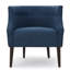 Baignoire chic en tissu bleu marine, assise confortable, assise relaxante en pieds de bouleau et structure en bois-1166734704