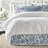 Bronte Cornflower Blue Cotton Bedskirt-109715611-109715610
