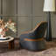 Fauteuil demi-tonneau pivotant en cuir véritable l 30,7 po-1415633765