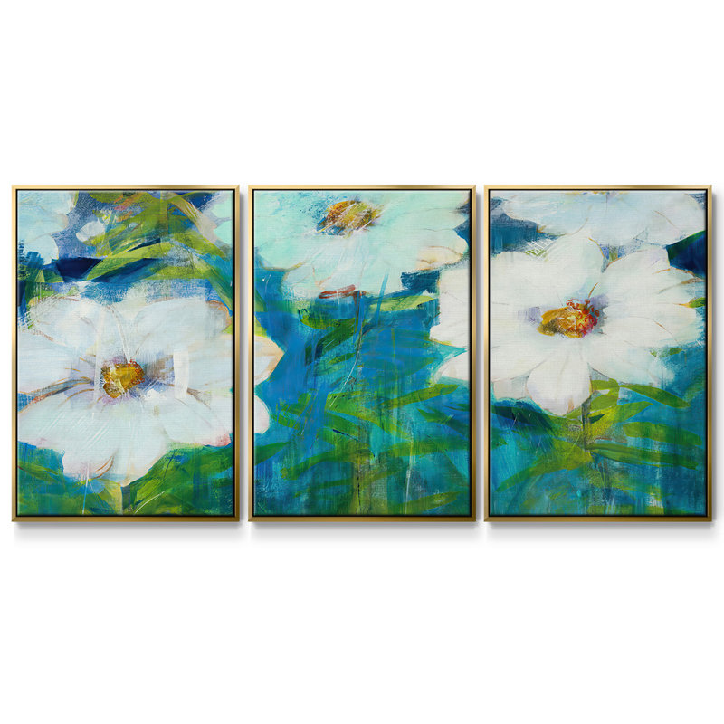 3 pièces, H 24 po x l 48 po x P 2 po, Or