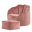 Sirena Velvet Chair and Square Footstool-73150657