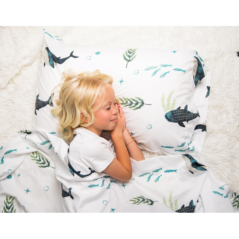 Ensemble de draps de bain Ocean / Sea Nautical Ocean, Ensemble de draps pour grand lit avec 2 taies d'or
