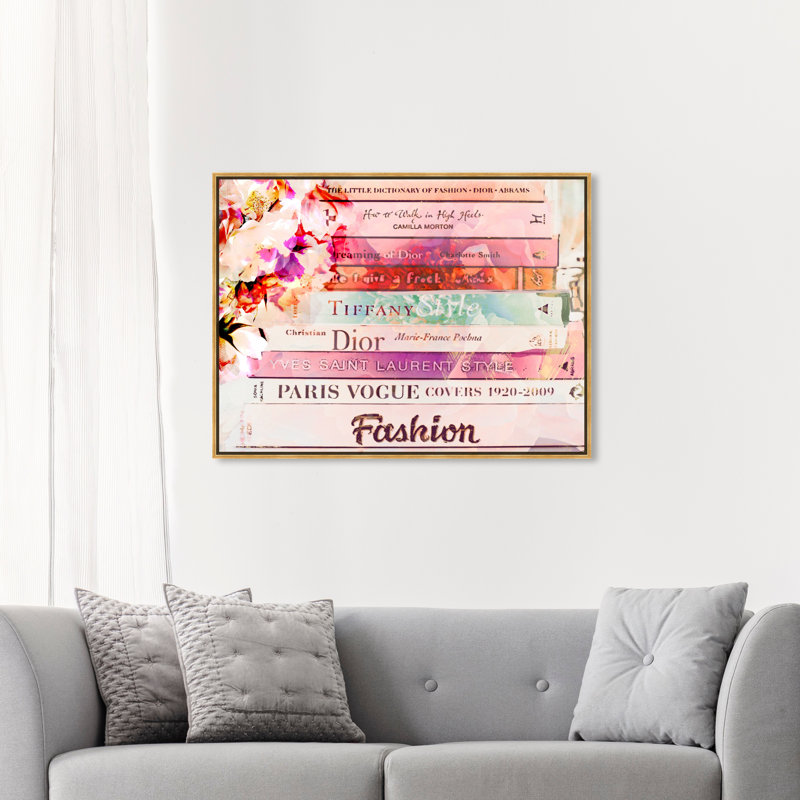 «Fashion and Glam Romantica Spring Love», livres d'art graphique, H 30 po x l 36 po, Encadrement doré