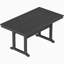 Table rectangulaire de salle à manger Hikdpe-605836719