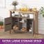 Armoire de rangement moderne en bois massif et osier avec tablettes réglables-1641470707