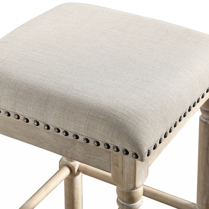 Tabourets de bar en bois Arnhem, ensemble de 2, Gris, Tabouret de comptoir (siège d'une hauteur de 24,2