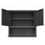 Armoire de rangement murale en métal avec porte verrouillable et 1 tablette 1 tiroir ouvert pour garage, entrepôt, assemblage requis