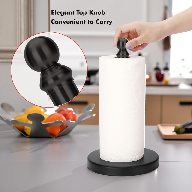 Porte-rouleau de papier essuie-tout debout, Black