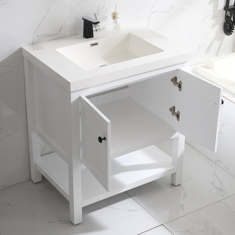 Meuble-lavabo simple l 31 po x P 22 po x H 33 po Mclennan, Blanc