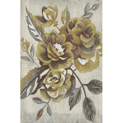 Honeyed Blooms I 1 Piece Wrapped Canvas Wall Art