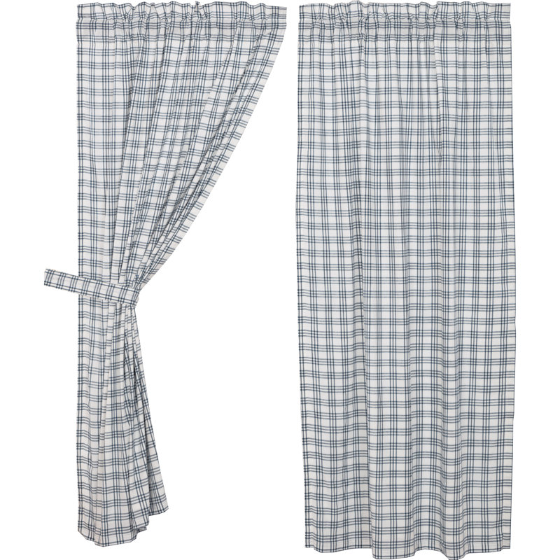 Paire de rideaux obscurcissant avec passe-tringle Surikova, Bleu, L 36 po x L 63 po