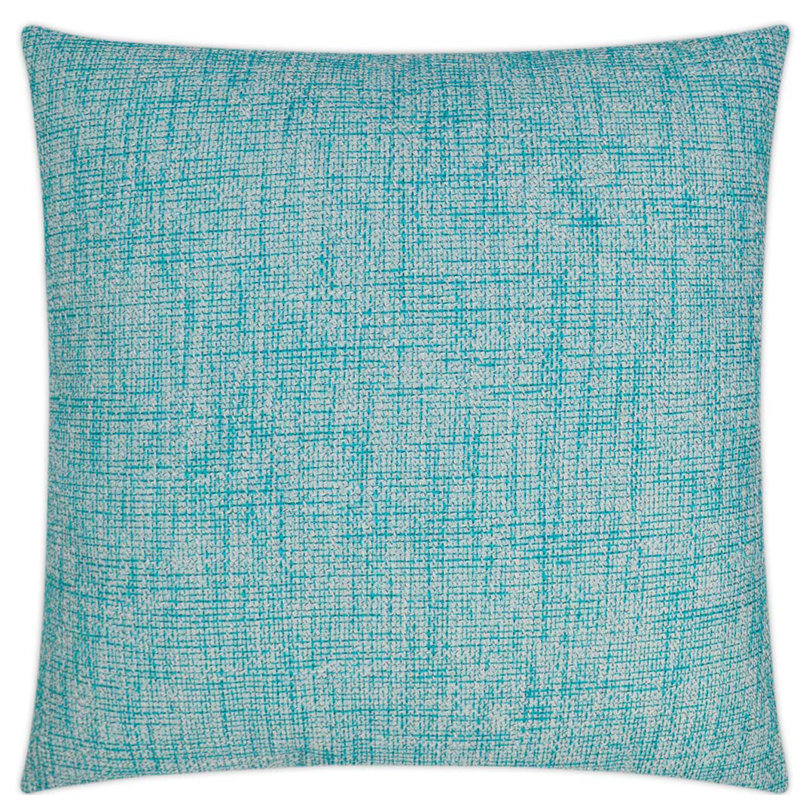 Double Trouble Outdoor Reversible Throw Pillow, Turquoise