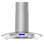 Cosmo 36 in. Lumin Collection Ducted Island Range Hood, Soft Touch Controls, Permanent Filters, LED Lights, Stainless Steel 668ICS Series