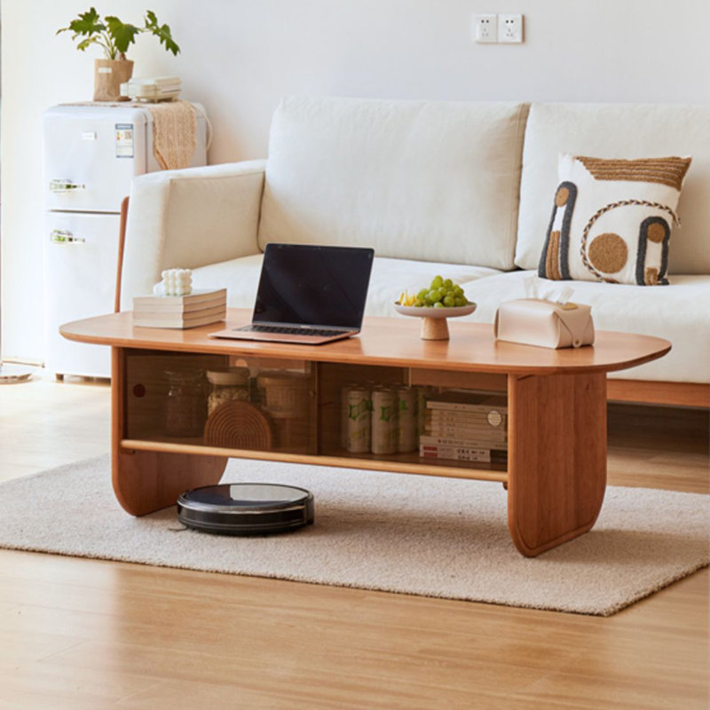 Table basse en cerisier, H 17,7 po x L 51,2 po x l 25,6 po