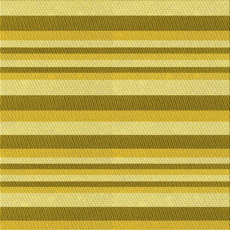 Tapis vert / jaune en laine, Carré 5 pi