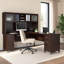 Bureau en L de 72 po avec huche et rangement Paelynn, bureau d'ordinateur d'angle, bois moderne, cerisier moka-342025431-274893477