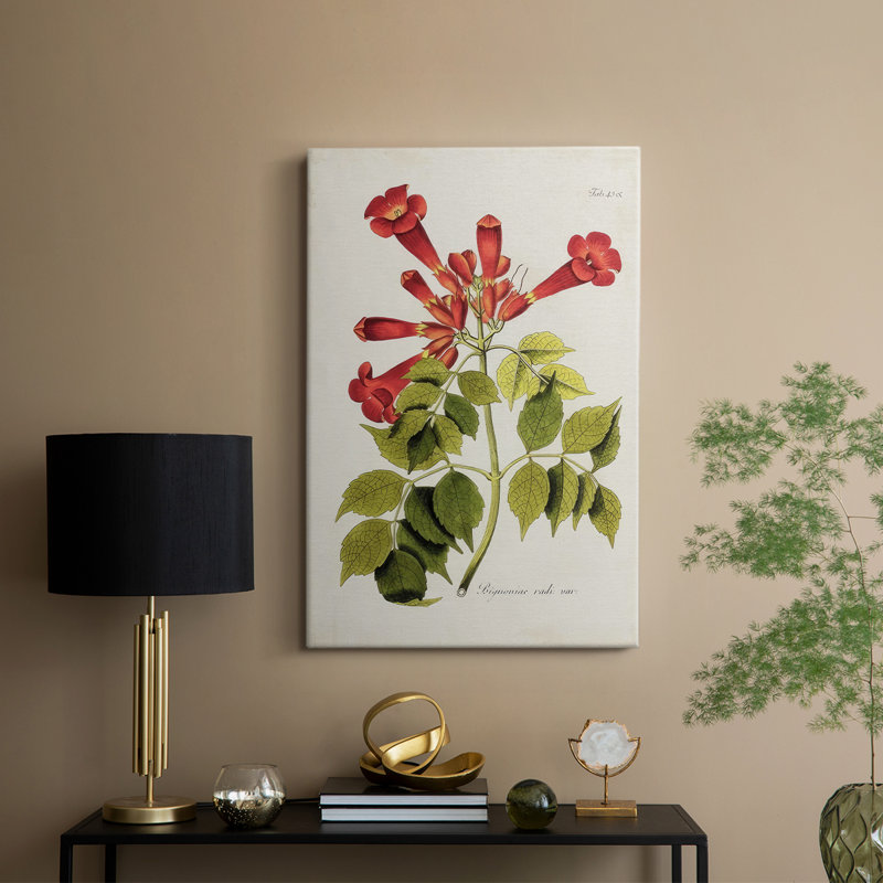 Fleurs tropicales de trompette II - galerie Cavas sur mesure, H 12 po x l 8 po