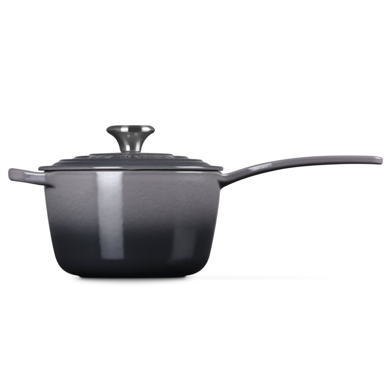 Le Creuset Enameled Cast Iron Saucepan with Lid, 1.75 qt., Oyster