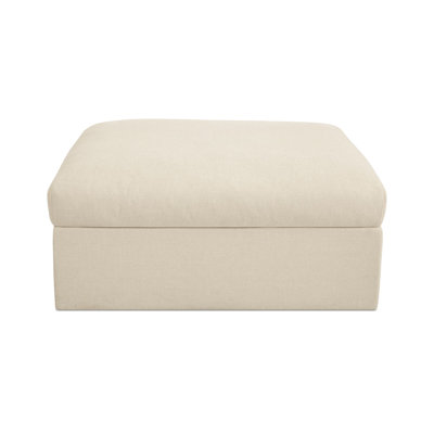 Pouf de rangement Daliah beige pâle