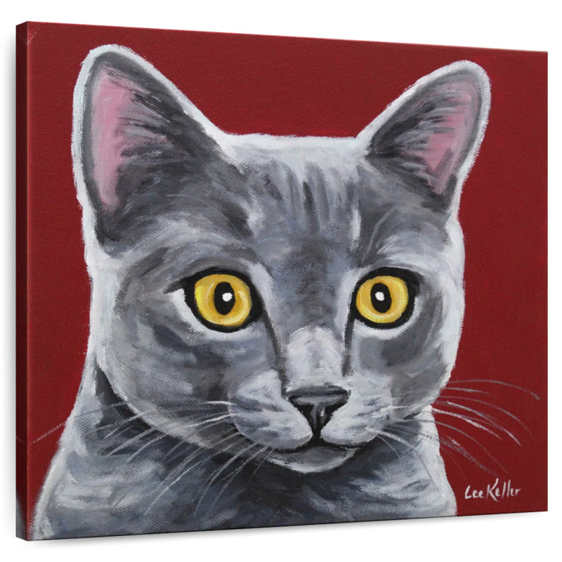 Crowle gris chat Oliver, H 16 po x l 16 po