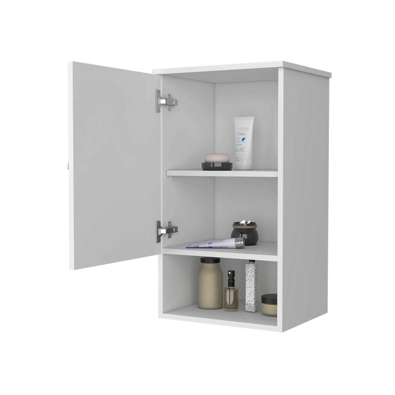 Pharmacie avec une porte pour le rangement de la salle de bain, Blanc