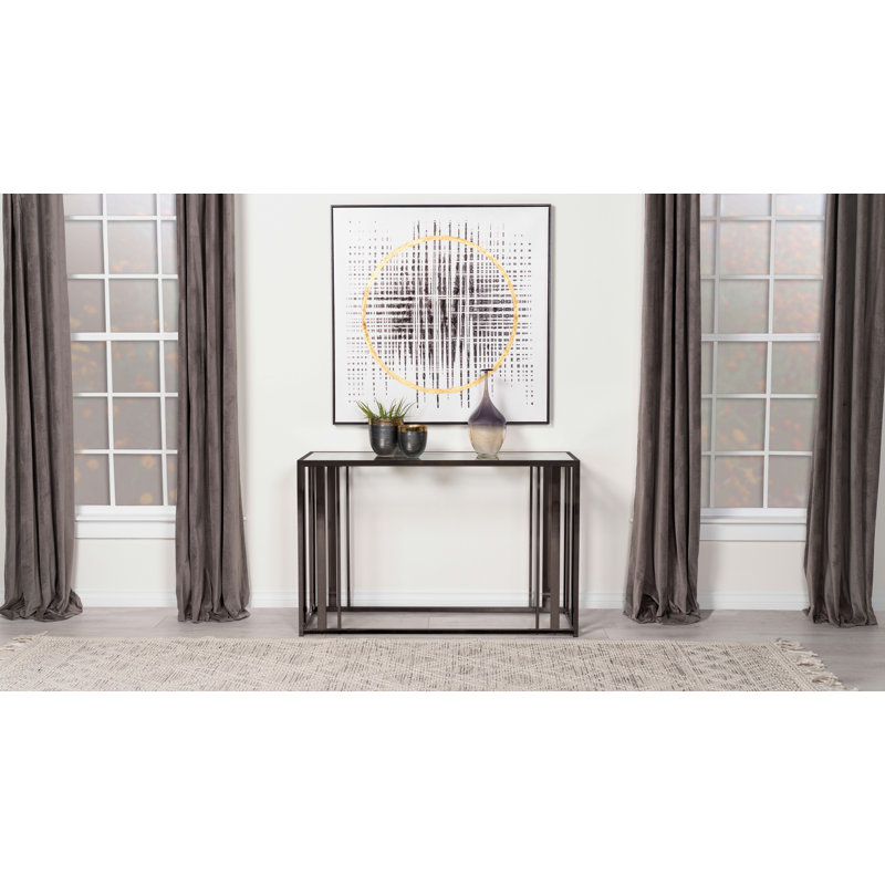 Console Niyelle 47,25 po, Nickel noir