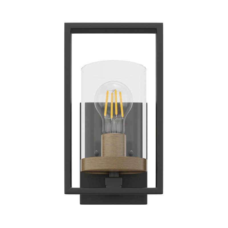 Strothers 1-Light Glass Shade Classic Rustic Dimmable UL listed Wall Sconces
