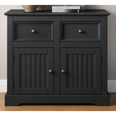 Dharamvir 87cm Solid Wood Sideboard