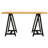 50" Natural and Black Solid Wood A Frame Console Table