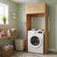 Armoire laveuse à 2 portes avec rangement supérieur - autoportante