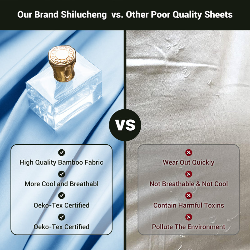 Bamboo Sheet Set, Lake Blue, King Sheet Case Pack with 3 Additional Pieces