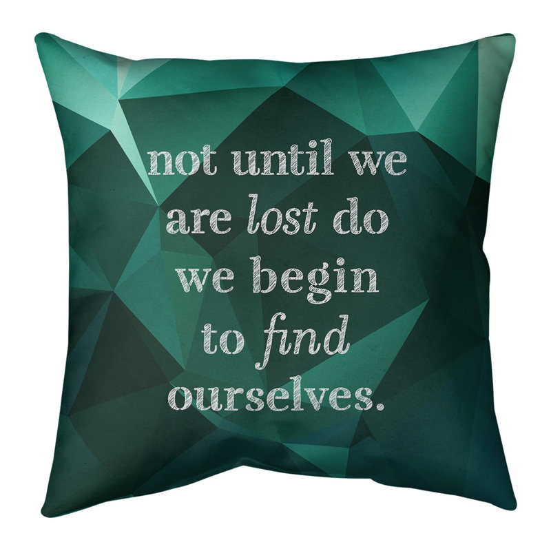 Coussin artificiel «Faux Gemstone Find Yourself», 18 po x 18 po, Émeraude, Polyester/ Bourre en polyester