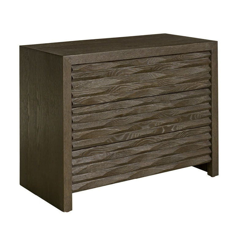 Modern 3 - Drawer Nightstand, Brown