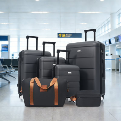 Durable Hardshell Luggage Sets 6 Piece with Spinner Wheels, Lightweight and Secure for All Travel Needs