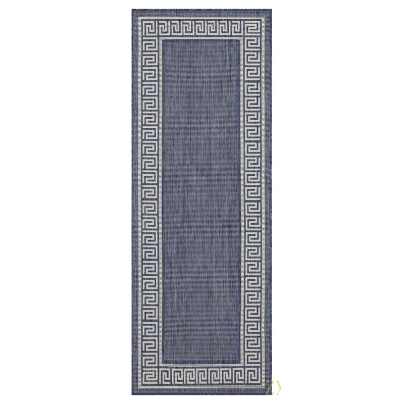 Pavillon de jardin permanent en métal 10 po X 10 pi 3 po Tapis intérieur / extérieur, Bleu, Rectangle 7 pi 10 po x 10 pi 3 po
