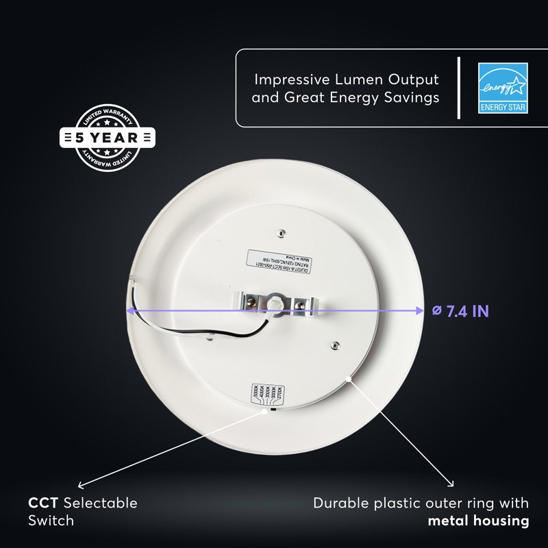 Retrofit Disc Downlight - 1000 Lumens - 2700K-5000K Selectable - White