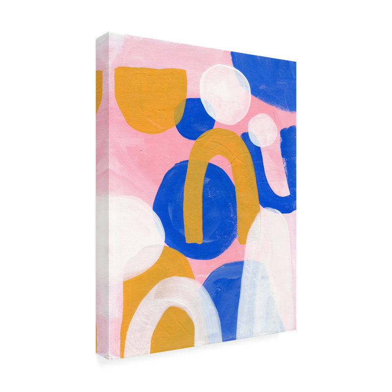 Art sur toile rose, Ejaaz Haniff, H 14 po x l 19 po