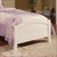 Ensemble de mobilier de chambre à coucher: lit simple, table de chevet, commode, lit simple blanc neige 3 pièces | Blanc | Contreplaqué