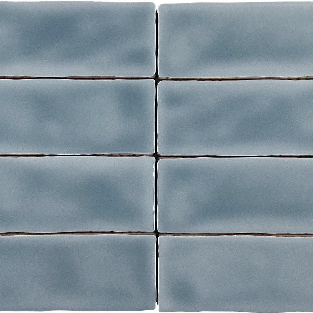 Lake Como 2" x 10" Glossy Tile, Azul