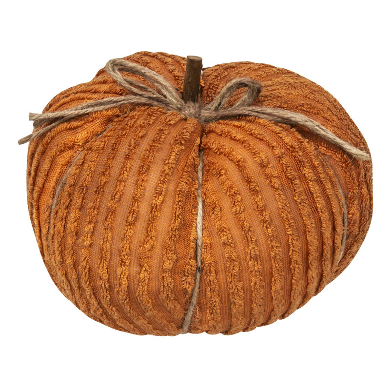 Chenille Thanksgiving Stuffed Holiday Accent, Orange