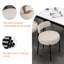Chaises d'appoint rembourrées avec structure en fer-380601312
