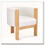 Chaise de salle à manger en bois avec accoudoirs
