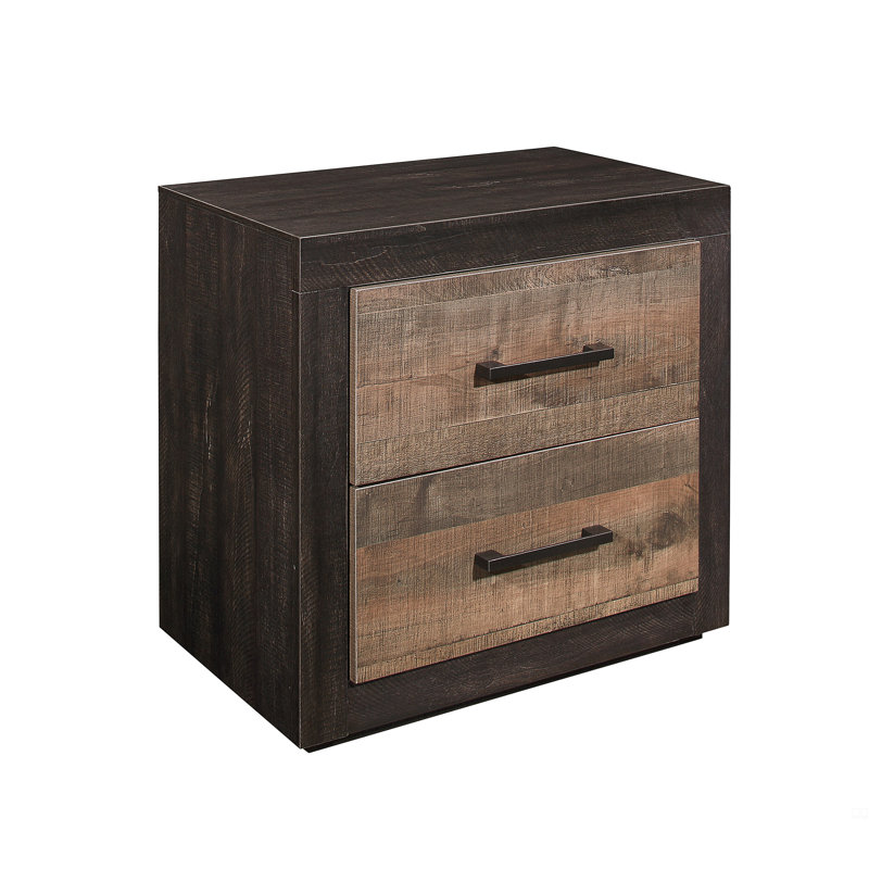 Table de chevet pour chambre à coucher avec table de chevet à finition deux tons