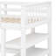 Lit mezzanine avec tablettes de rangement intégrées et bureau sous le lit-912564604