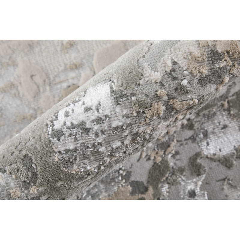 Tapis argenté Devia, Rectangle 9 pi 2 po x 12 pi