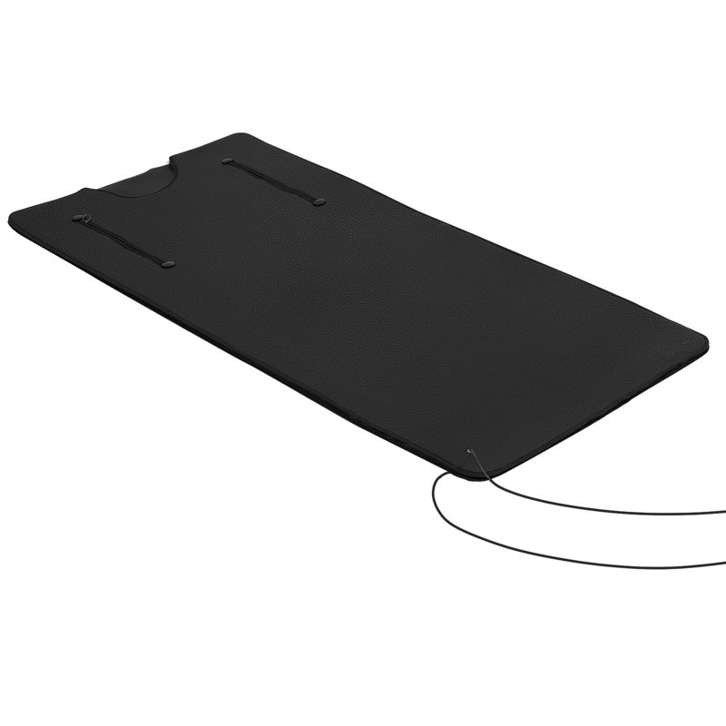 Couverture de sauna infrarouge avec emmanchures, sac de sauna portable 180 x 89 cm, chauffage uniforme pour une utilisation à domicile, température et minuterie réglables, housse chauffante en cuir PU avec doublure en serviette, sac de transport, noir
